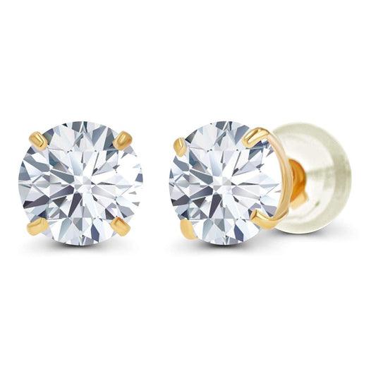 0.50 CTW Lab Grown Diamond Stud Earrings in 14K White or Yellow Gold – G Vs