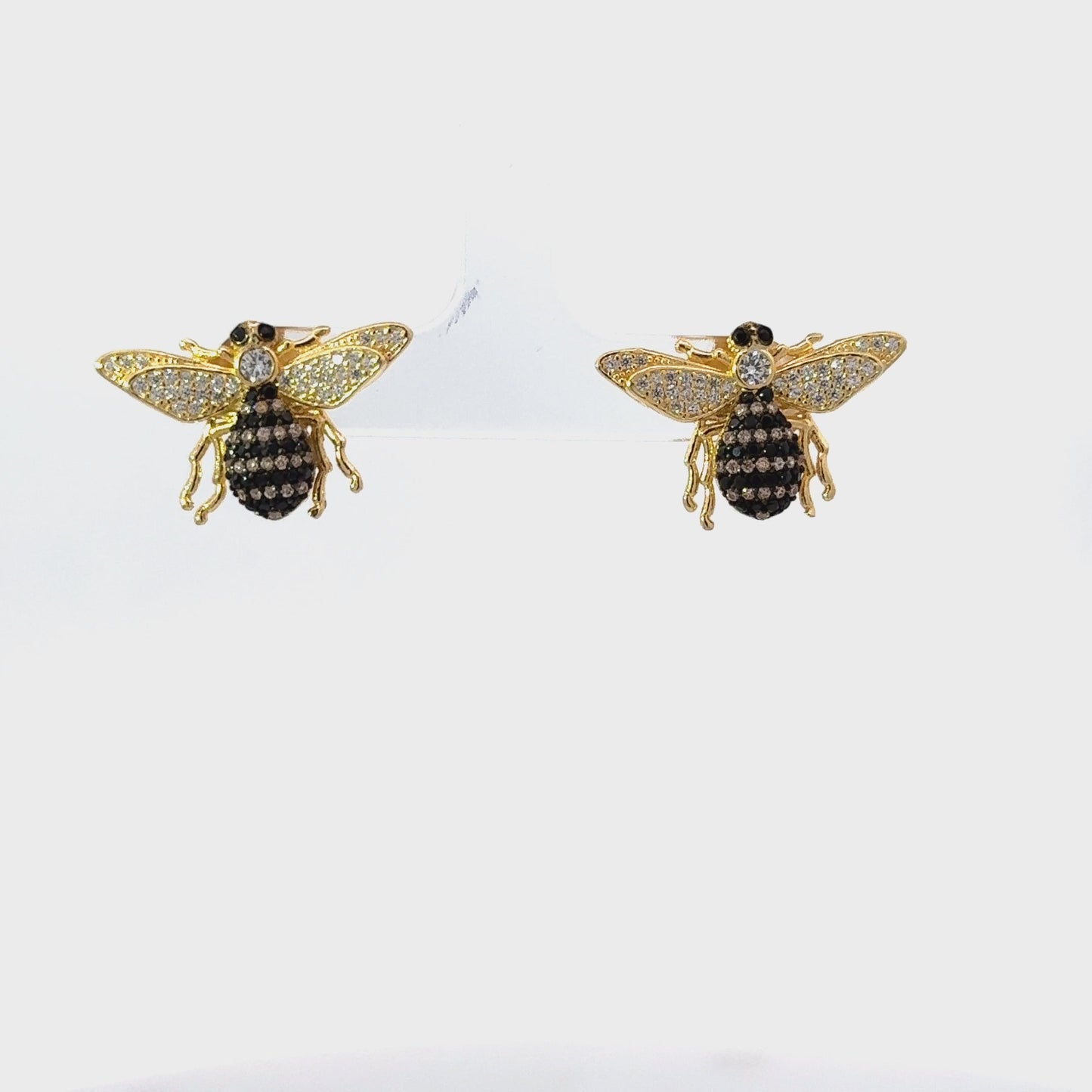 Honey Bee Stud Earrings Gold
